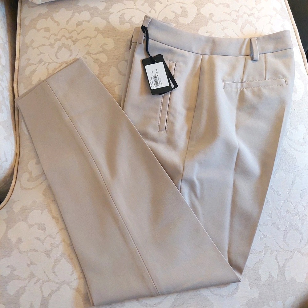 Seventy Sergio Tegon (Italian) Wms Wool Blend Pants Cream EU 42/US 4-6 NEW! $194